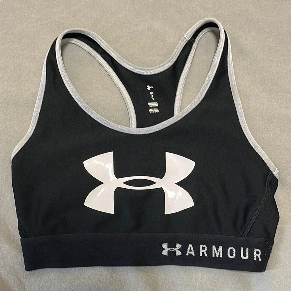 Under Armour Black and White Sports Bra